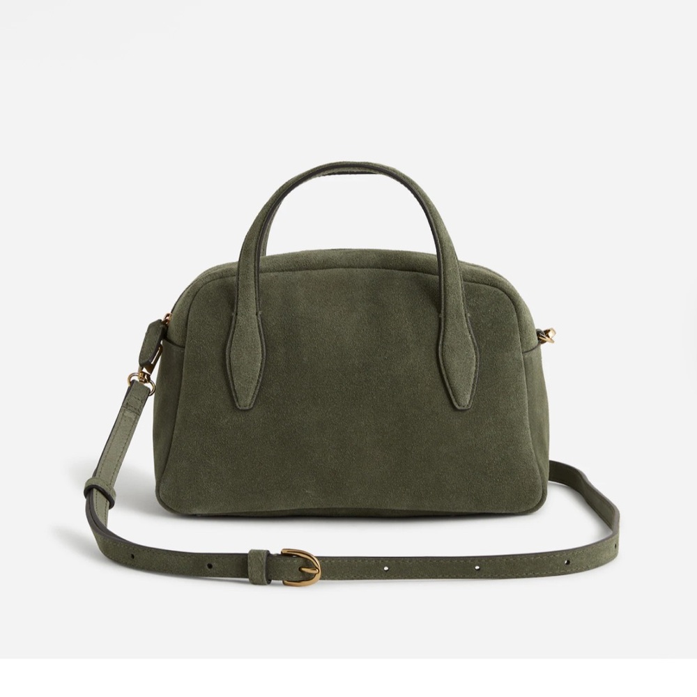 Olive Green Suede Women’s Satchel Bag The Small Crossbody Bag